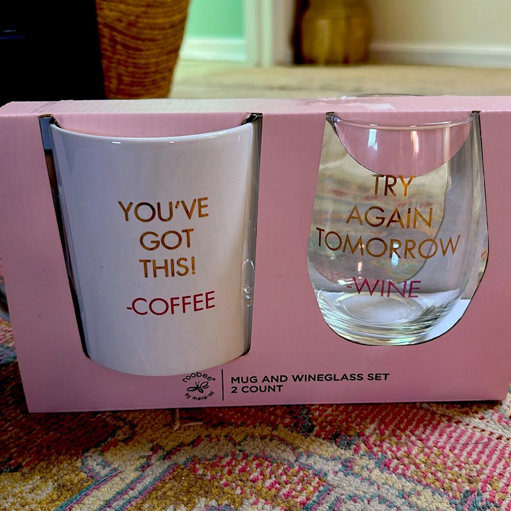 Mug ☕️ and Wineglass 🍷 Set!